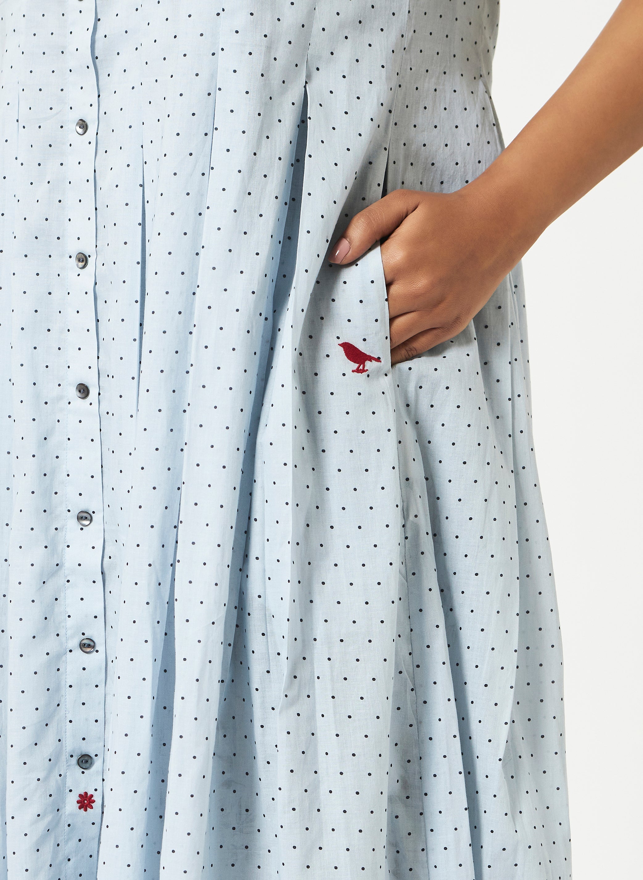 Mosegi-Light Blue Layered Dress