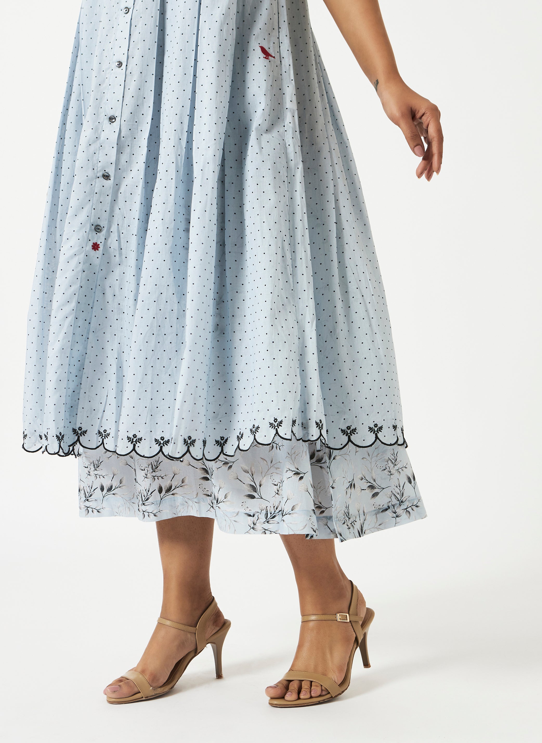 Mosegi-Light Blue Layered Dress