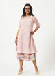 Mosegi-Pink Cotton Layered Dress