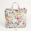 Off white floral printed organic cotton Canvas bag