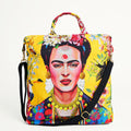 Yellow Frida Kahlo printed organic cotton Canvas bag