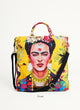 Yellow Frida Kahlo printed organic cotton Canvas bag