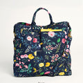 Navy floral printed organic cotton Canvas bag
